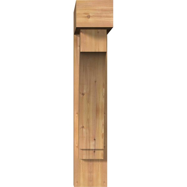 Imperial Block Smooth Bracket W/ Offset Brace, Western Red Cedar, 7 1/2W X 28D X 40H